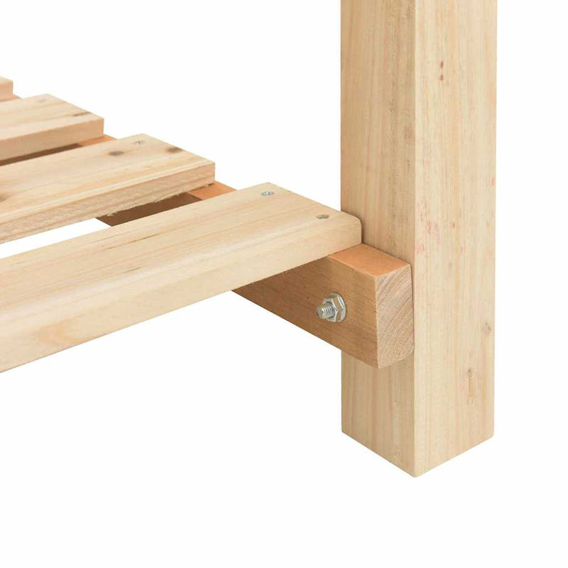 vidaXL Kerti cserép polcokkal Bézs 161 x 43 x 76.5 cm Tömör fenyőfa