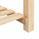 vidaXL Kerti cserép polcokkal Bézs 203 x 53 x 76.5 cm Tömör fenyőfa