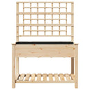 vidaXL Kerti cserép polcokkal Bézs 115 x 60.5 x 153 cm Tömör fenyőfa