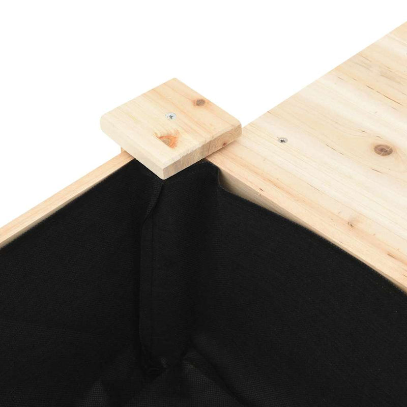 vidaXL Kerti cserép polcokkal Bézs 111 x 37 x 76.5 cm Tömör fenyőfa