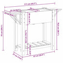 vidaXL Kerti cserép polcokkal Bézs 111 x 37 x 76.5 cm Tömör fenyőfa