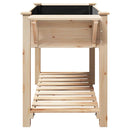 vidaXL Kerti cserép polcokkal Bézs 155 x 59 x 76.5 cm Tömör fenyőfa