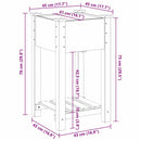 vidaXL Kerti cserép polcokkal Bézs 45 x 45 x 76.5 cm Tömör fenyőfa