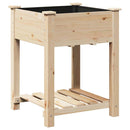 vidaXL Kerti cserép polcokkal Bézs 60.5 x 60 x 76.5 cm Tömör fenyőfa