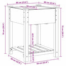 vidaXL Kerti cserép polcokkal Bézs 60.5 x 60 x 76.5 cm Tömör fenyőfa