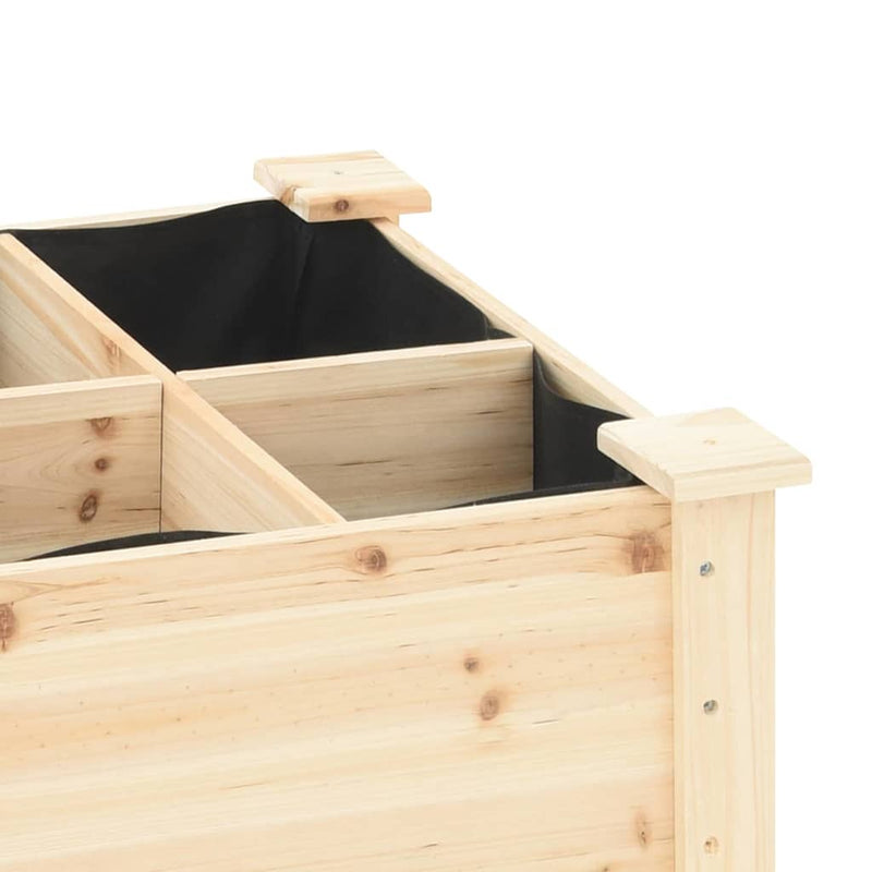 vidaXL Kerti cserép polcokkal Bézs 71 x 37 x 76.5 cm Tömör fenyőfa