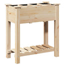 vidaXL Kerti cserép polcokkal Bézs 71 x 37 x 76.5 cm Tömör fenyőfa