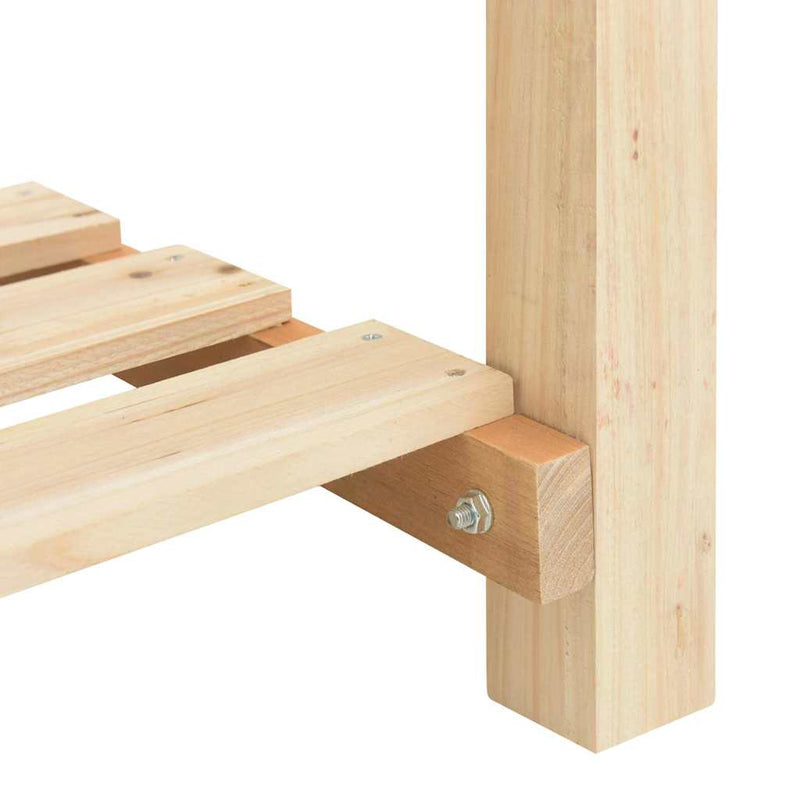 vidaXL Kerti cserép polcokkal Bézs 115 x 59 x 76.5 cm Tömör fenyőfa