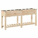 vidaXL Kerti cserép polcokkal Bézs 161.5 x 45 x 76.5 cm Tömör fenyőfa