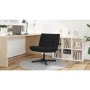 vidaXL Forgószék Fekete 63 x 75 x 76 cm Báránybőr