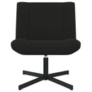 vidaXL Forgószék Fekete 63 x 75 x 76 cm Báránybőr