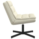 vidaXL Forgószék Krém 63 x 75 x 76 cm Műbőr