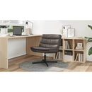 vidaXL Forgószék Barna 63 x 75 x 76 cm Fényes PU