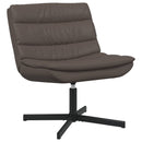 vidaXL Forgószék Barna 63 x 75 x 76 cm Fényes PU
