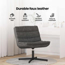 vidaXL Forgószék Fekete 63 x 75 x 76 cm Antik PU