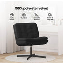 vidaXL Forgatható Pihenőszék Fekete 63 x 75 x 76 cm Bársony