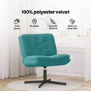 vidaXL Forgatható Pihenőszék Türkiz 63 x 75 x 76 cm Bársony