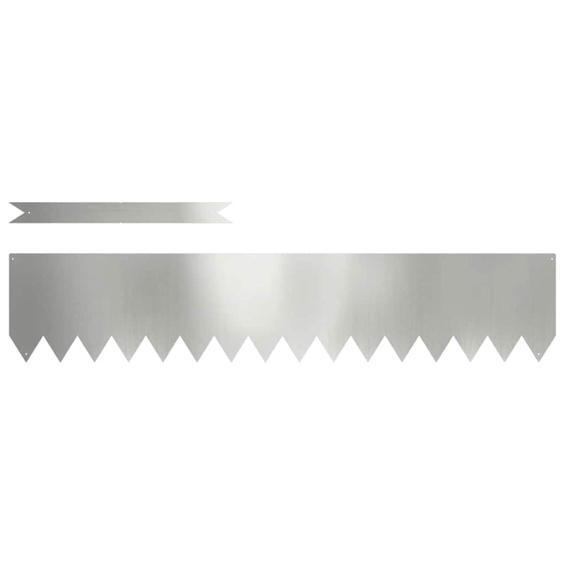 vidaXL Fűszegélyezés 50 pcs Ezüst 100 x 0.05 x 20 cm Horganyzott acél