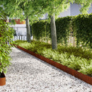 vidaXL Fűszegélyezés 50 pcs Barna 100 x 0.05 x 20 cm Időjárásálló acél