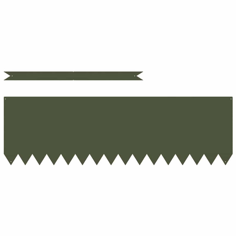 vidaXL Fűszegélyezés 50 pcs Olajzöld 100 x 0.05 x 20 cm