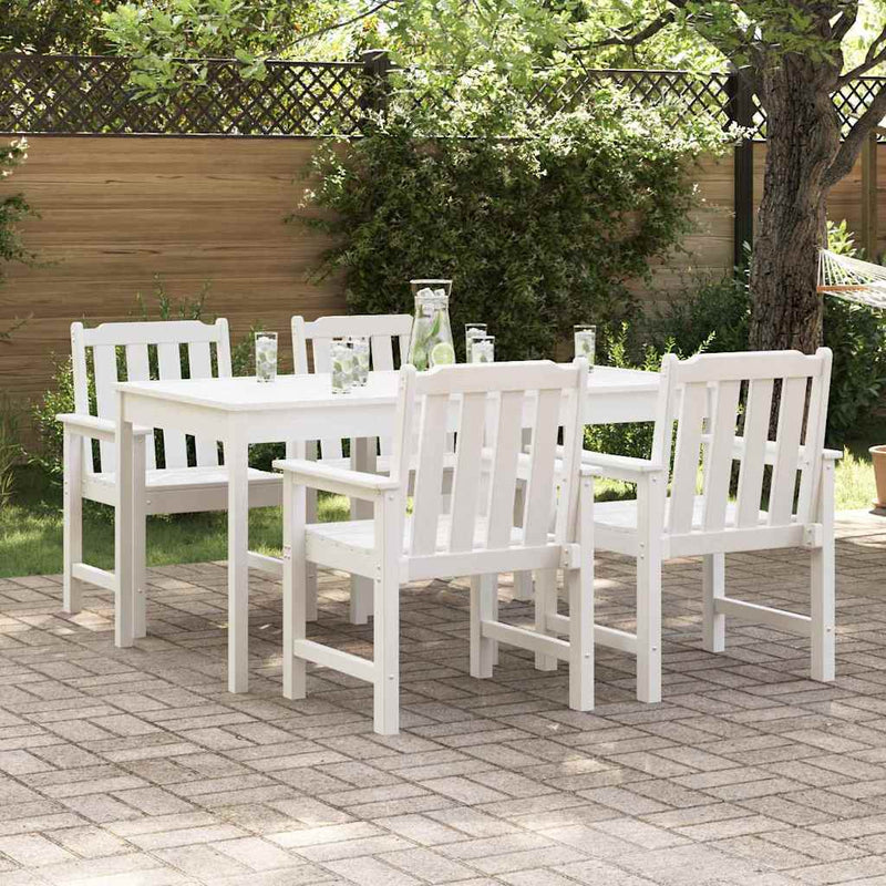 vidaXL Kerti étkezőszék 4 pcs Fehér 65.5 x 55.5 x 88cm Műanyag