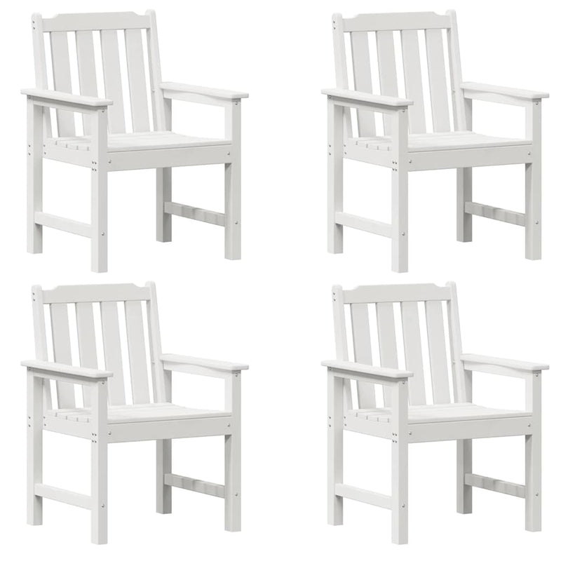 vidaXL Kerti étkezőszék 4 pcs Fehér 65.5 x 55.5 x 88cm Műanyag