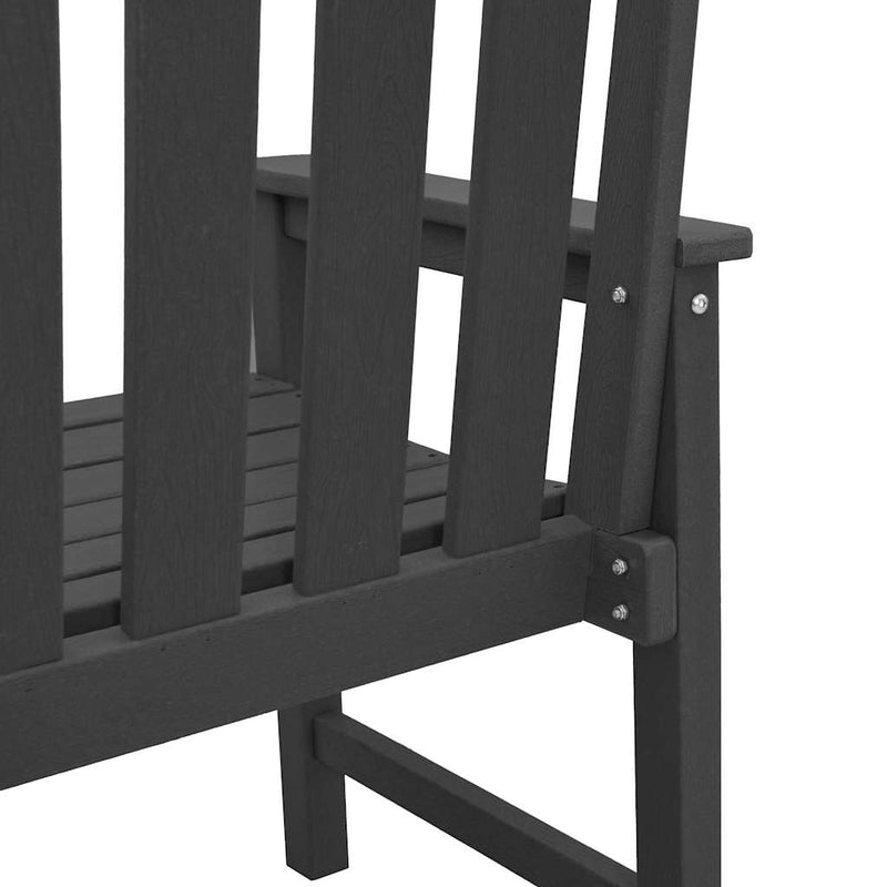 vidaXL Kerti étkezőszék 4 pcs Fekete 65.5 x 55.5 x 88cm Műanyag