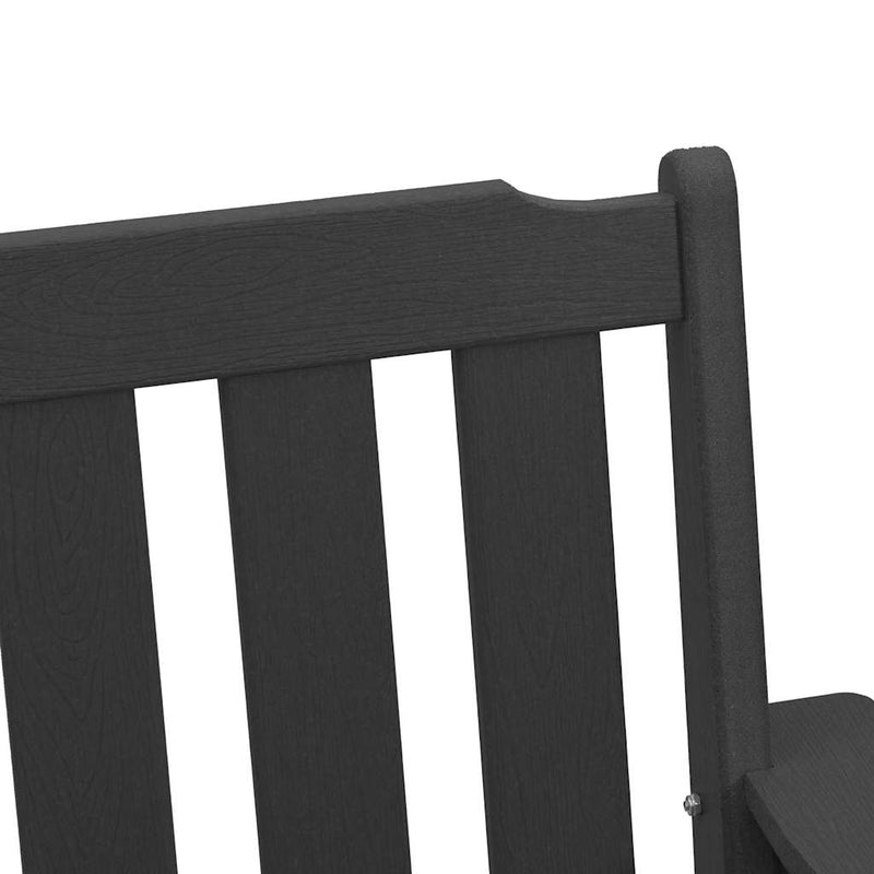 vidaXL Kerti étkezőszék 4 pcs Fekete 65.5 x 55.5 x 88cm Műanyag
