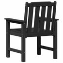 vidaXL Kerti Szék 4 pcs Fekete 65.5 x 59 x 88 cm Polietilén