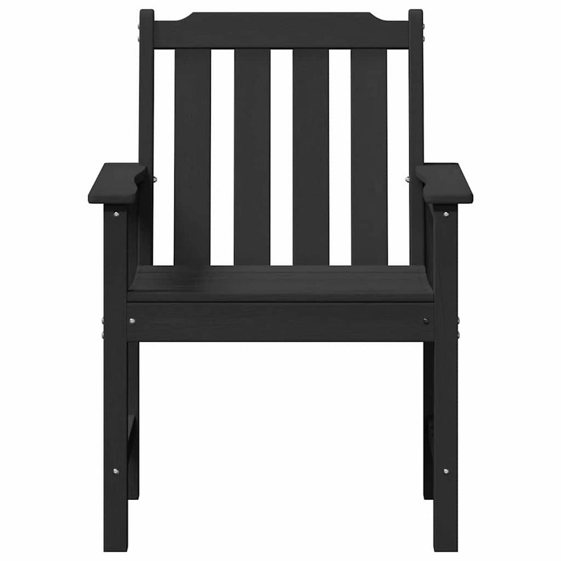 vidaXL Kerti étkezőszék 4 pcs Fekete 65.5 x 55.5 x 88cm Műanyag