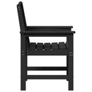 vidaXL Kerti Szék 4 pcs Fekete 65.5 x 59 x 88 cm Polietilén