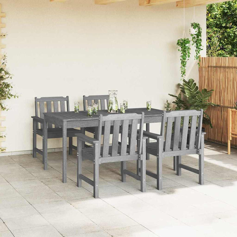 vidaXL Kerti étkezőszék 4 pcs Világosszürke 65.5 x 55.5 x 88cm Műanyag