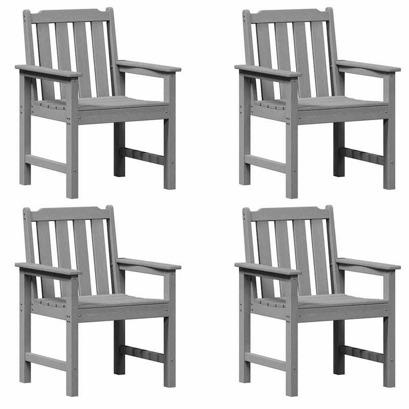 vidaXL Kerti étkezőszék 4 pcs Világosszürke 65.5 x 55.5 x 88cm Műanyag