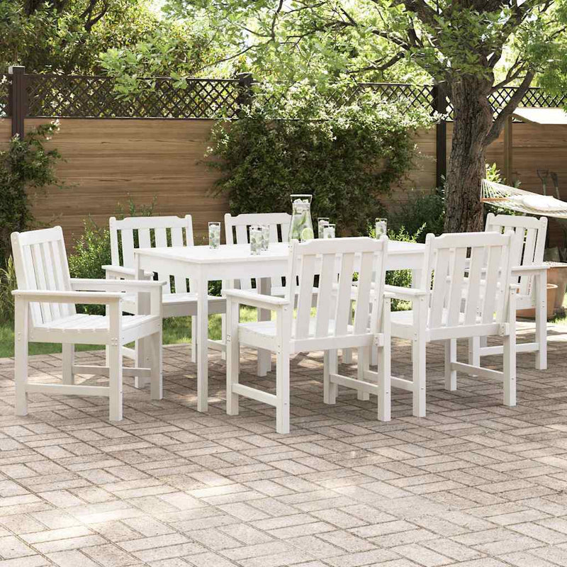 vidaXL Kerti étkezőszék 6 pcs Fehér 65.5 x 55.5 x 88cm Műanyag
