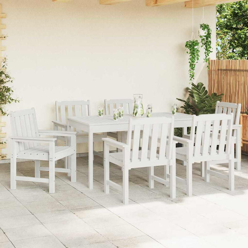 vidaXL Kerti étkezőszék 6 pcs Fehér 65.5 x 55.5 x 88cm Műanyag
