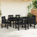 vidaXL Kerti Szék 6 pcs Fekete 65.5 x 59 x 88 cm Polietilén
