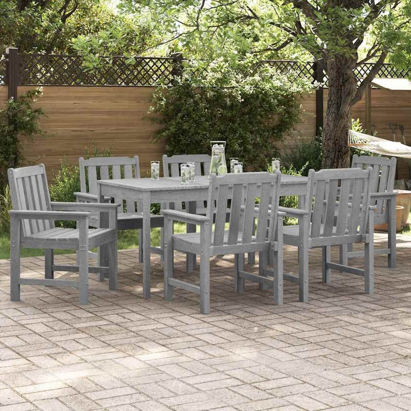 vidaXL Kerti étkezőszék 6 pcs Világosszürke 65.5 x 55.5 x 88cm Műanyag