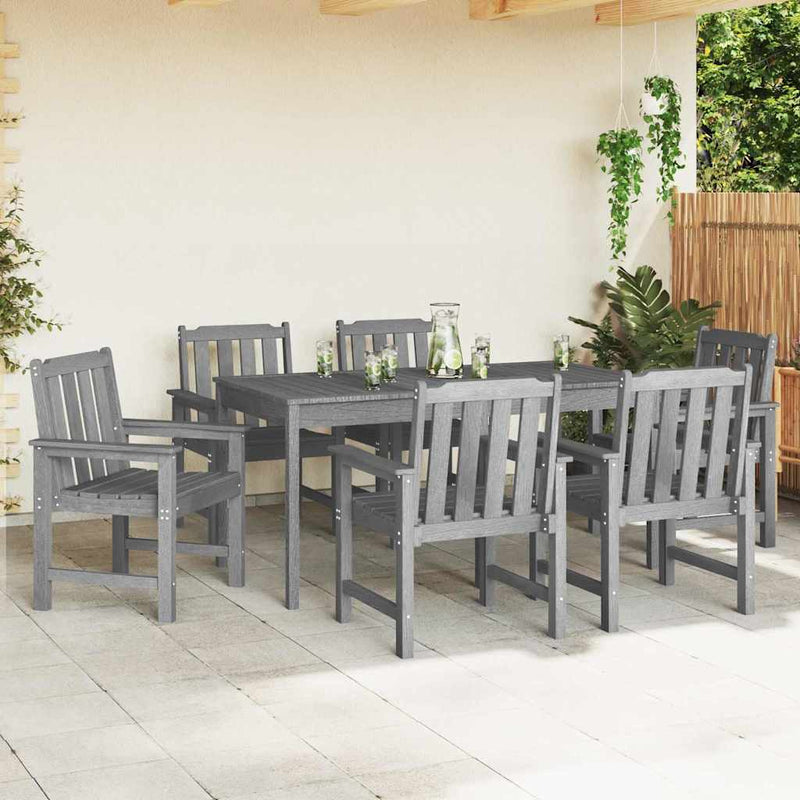 vidaXL Kerti étkezőszék 6 pcs Világosszürke 65.5 x 55.5 x 88cm Műanyag
