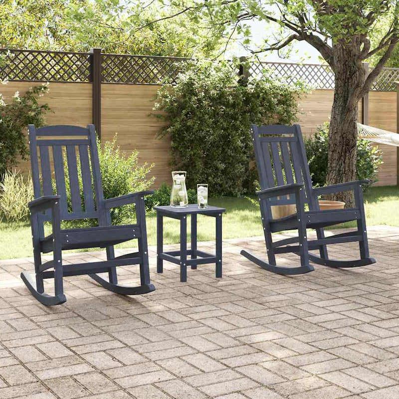 vidaXL Kerti hintaszék 2 pcs Tengerészkék 70 x 92 x 108cm Műanyag