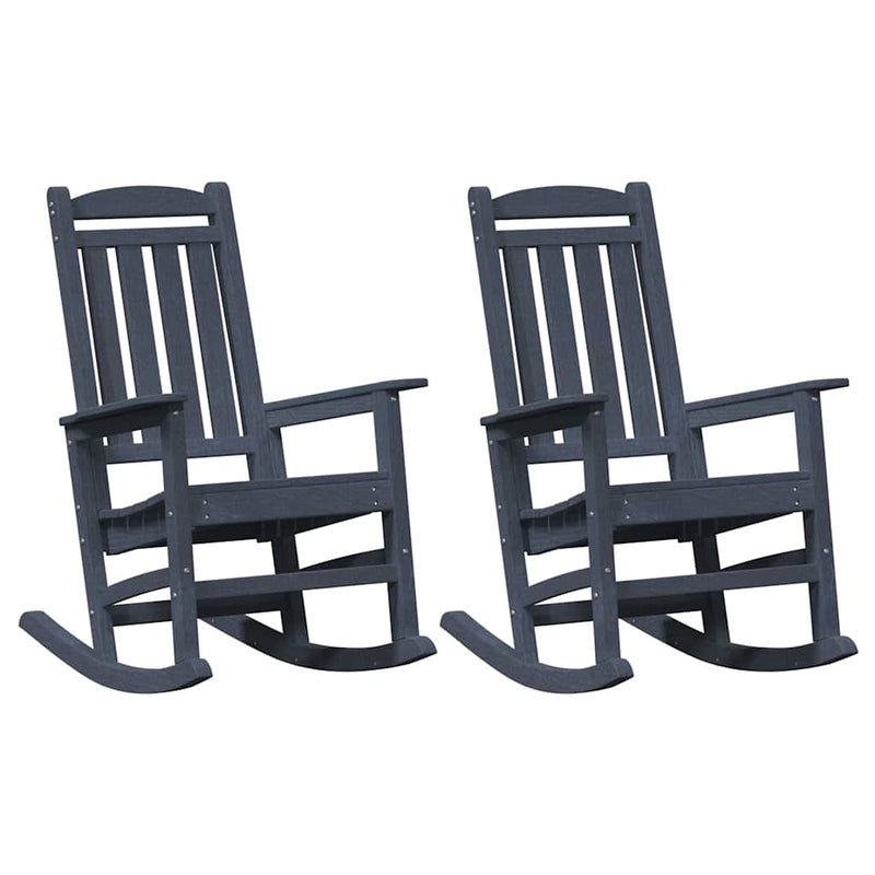 vidaXL Kerti hintaszék 2 pcs Tengerészkék 70 x 92 x 108cm Műanyag