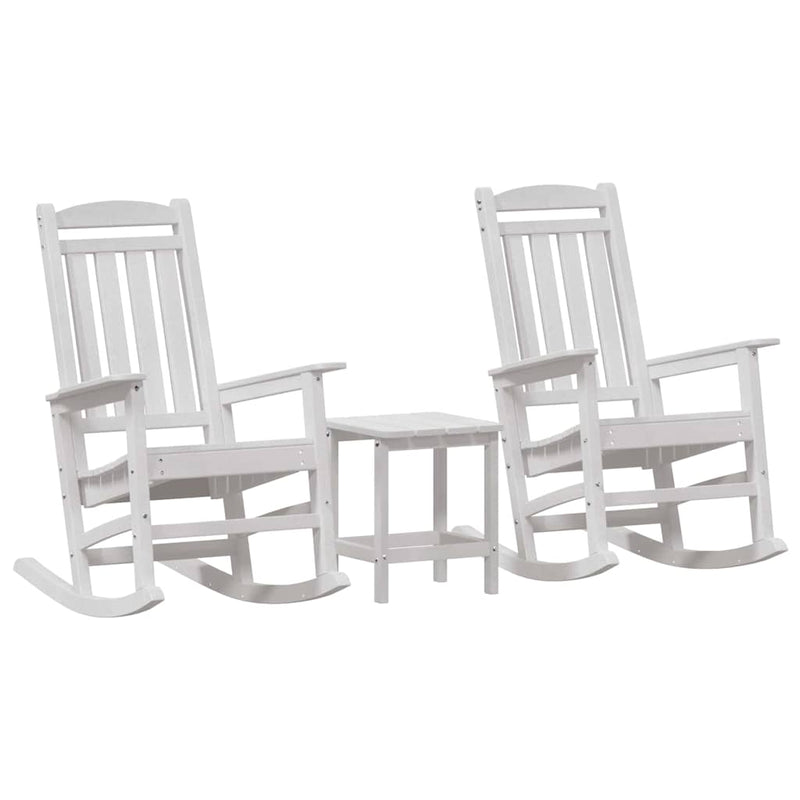 vidaXL Kerti hintaszék 3 pcs Fehér 38 x 38 x 46cm Műanyag