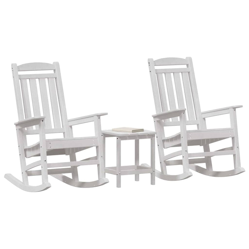 vidaXL Kerti hintaszék 3 pcs Fehér 38 x 38 x 46cm Műanyag
