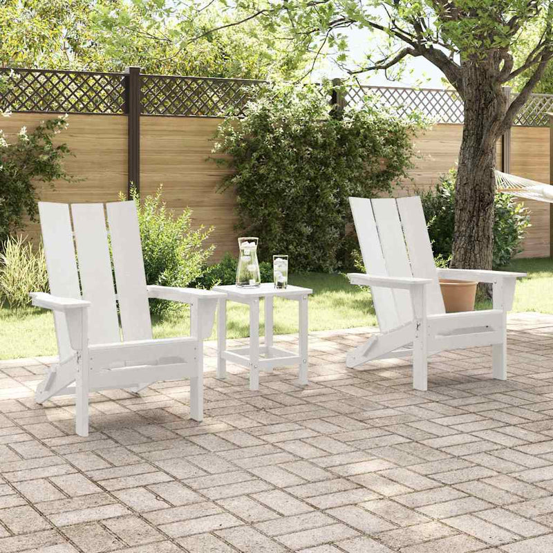 vidaXL Kerti pihenő bútor 2 pcs Fehér 74.5 x 80.5 x 90cm Műanyag