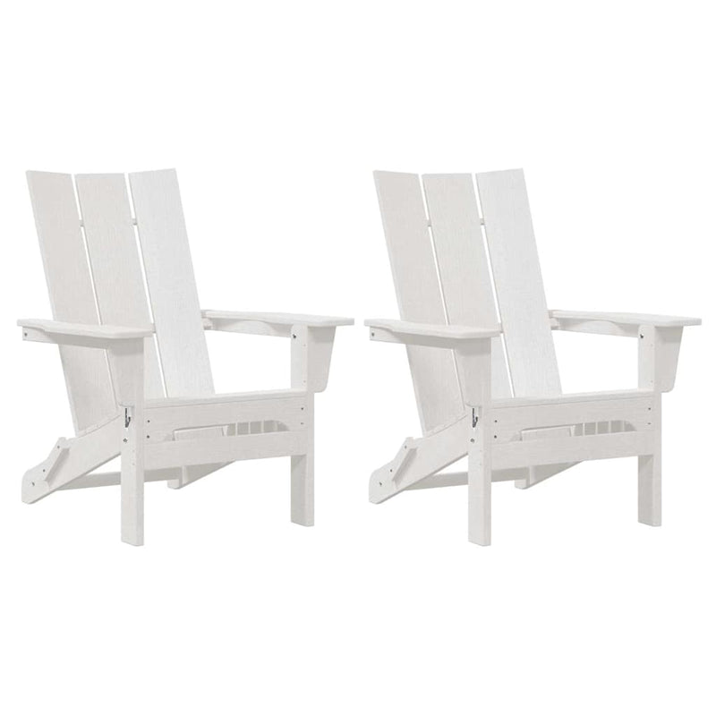 vidaXL Kerti pihenő bútor 2 pcs Fehér 74.5 x 80.5 x 90cm Műanyag