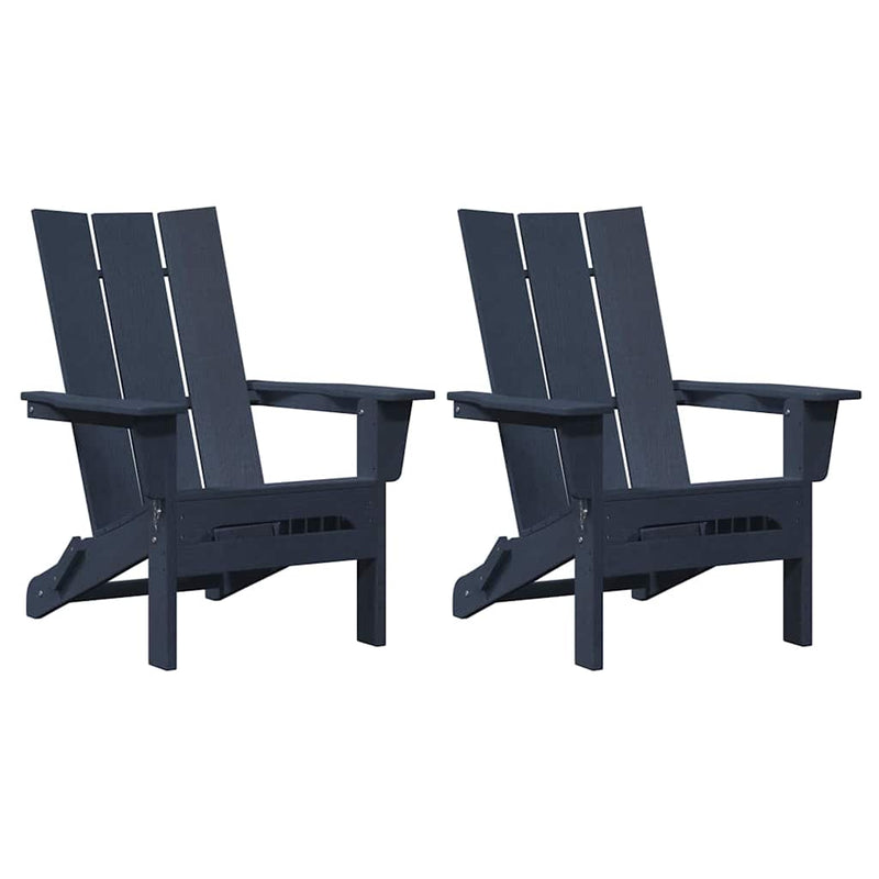 vidaXL Kerti pihenő bútor 2 pcs Tengerészkék 74.5 x 80.5 x 90cm