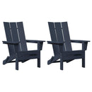 vidaXL Kerti Szék 2 pcs Tengerészkék 80.5 x 74.5 x 92 cm Polietilén