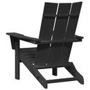 vidaXL Kerti Szék 2 pcs Fekete 80.5 x 74.5 x 92 cm Polietilén