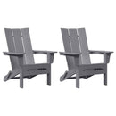 vidaXL Kerti Szék 2 pcs Világosszürke 80.5 x 74.5 x 92 cm Polietilén