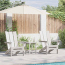 vidaXL Kerti Szék 3 pcs Fehér 80.5 x 74.5 x 92 cm Polietilén
