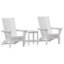 vidaXL Kerti Szék 3 pcs Fehér 80.5 x 74.5 x 92 cm Polietilén
